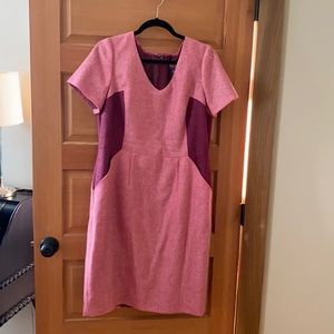 Boden pink and burgundy dress